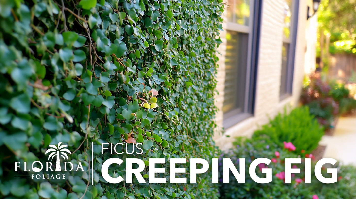 Creeping Fig Vine | 50 Live Plants | Ficus Pumila | Fast-Growing Ground Cover | Evergreen Climbing Vine for Walls & Trellises