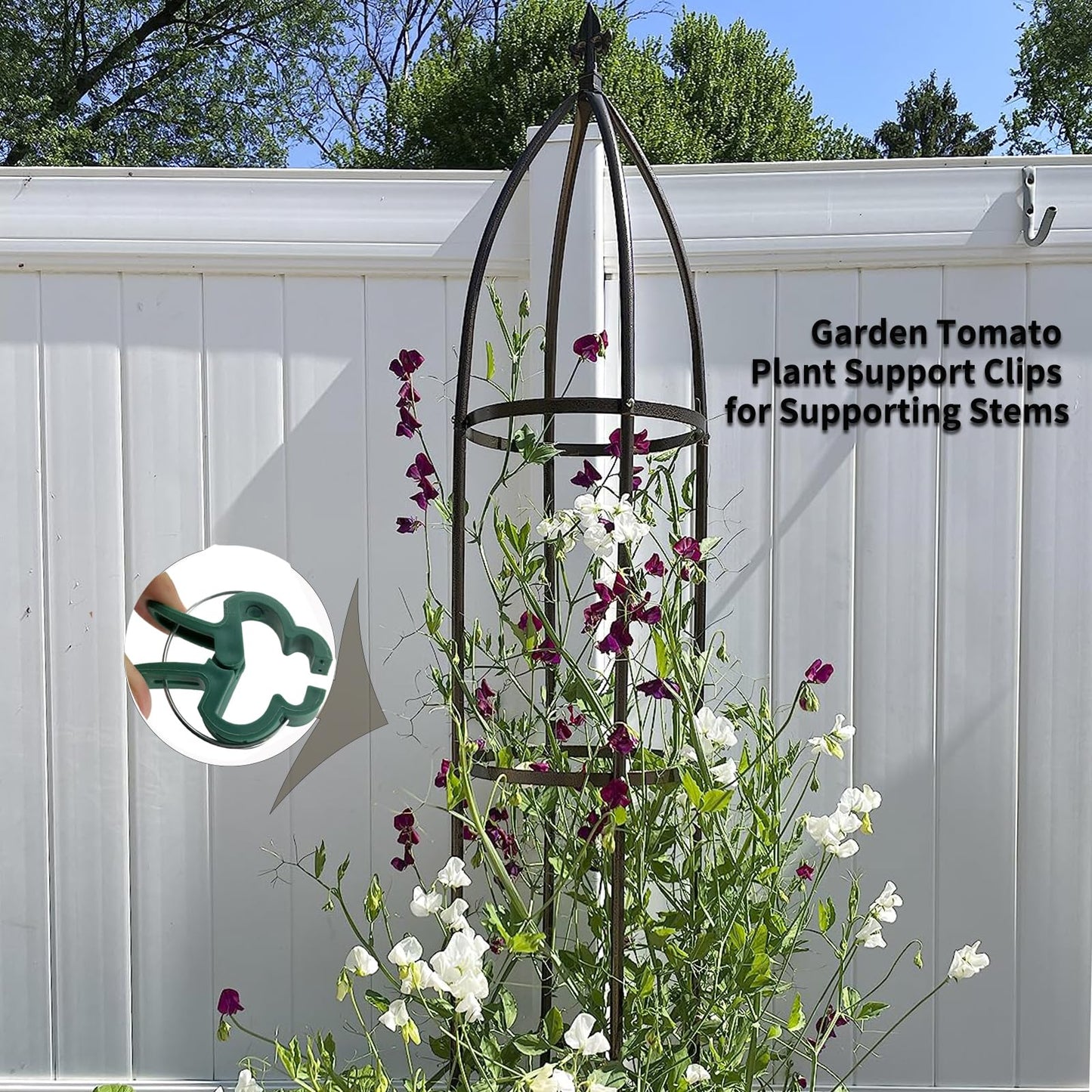 Garden Obelisk Trellis for Climbing Plants Outdoor 6.3 Feet Tall Rose Heavy Duty Metal Trellis Plant Support for Vines Clematis Flowers, Bronze