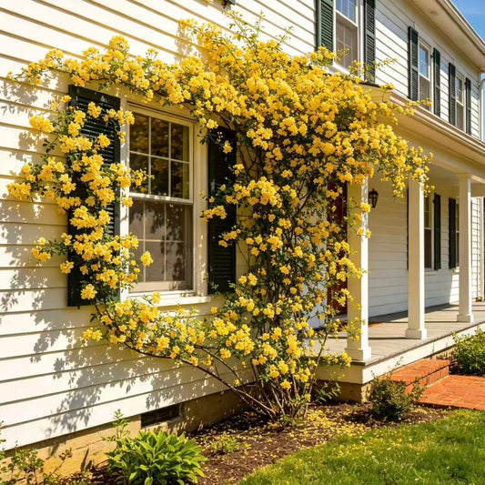 Jasmine Seeds for Fragrant Climbing Vines – 1000 or 2000 Perennial Seeds for Star-Shaped Blooms on Trellises, Arbors and Fences, Ideal for Evening Scented Outdoor Gardens (Yellow,2000)