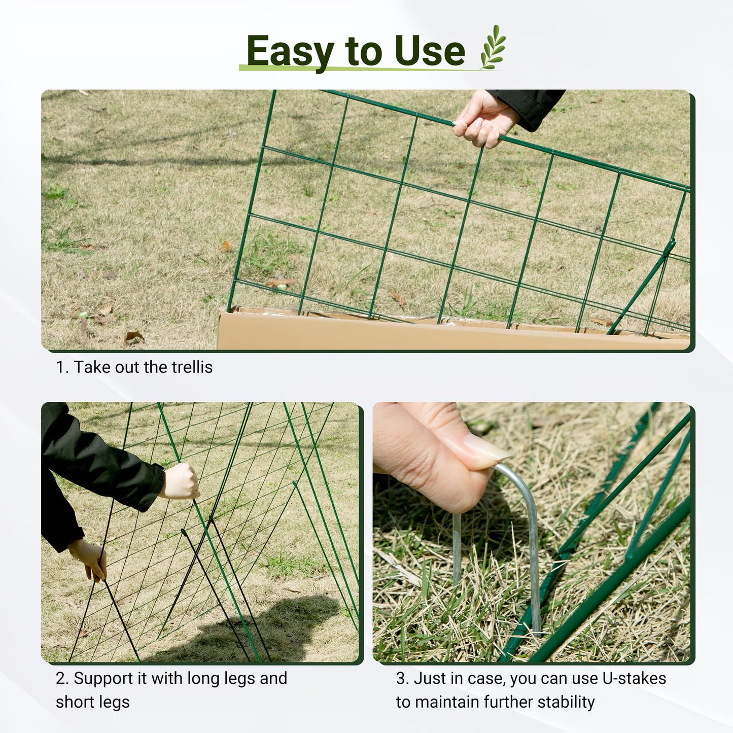 Toriexon Cucumber Trellis for Garden - 2 Pack, 48" L x 16" W Garden Trellis for Climbing Plants Outdoor with Support Structures, A Frame Trellis for Climbing Vegetables Peas, Vine, Bean