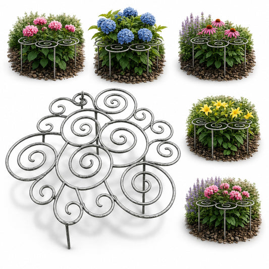 Metal Plant Support Ring for Garden, 2026 New Peony Cages and Supports for Upright Growth Protection, Stackable Flower Support for Indoor Outdoor Plants, Decorative Grow Through (1pc, Small)