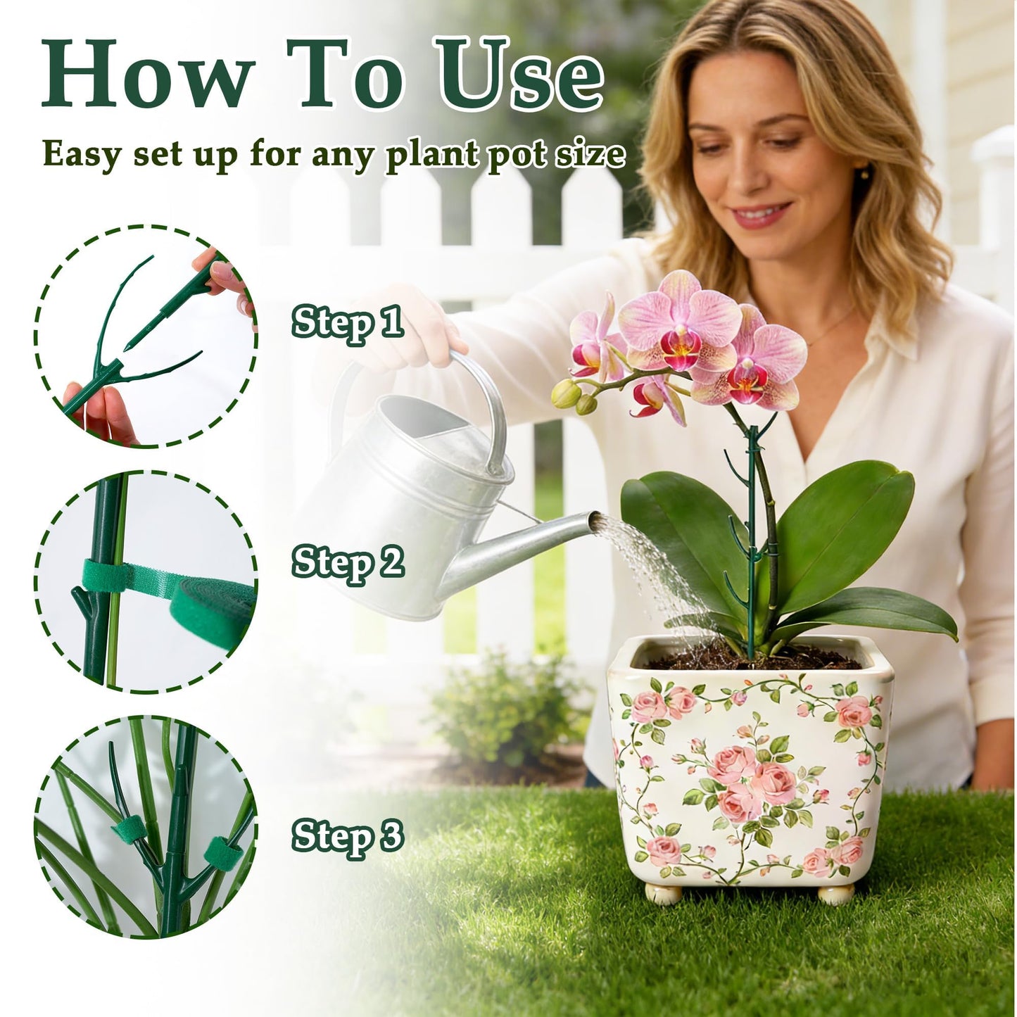 15 Pack Adjustable Plant Support Pole,Garden Stakes for Climing Plants Stem Support, Stackable Plant Accessories for Indoor Outdoor Potted Plants, Pothos, Vine, Flower Use