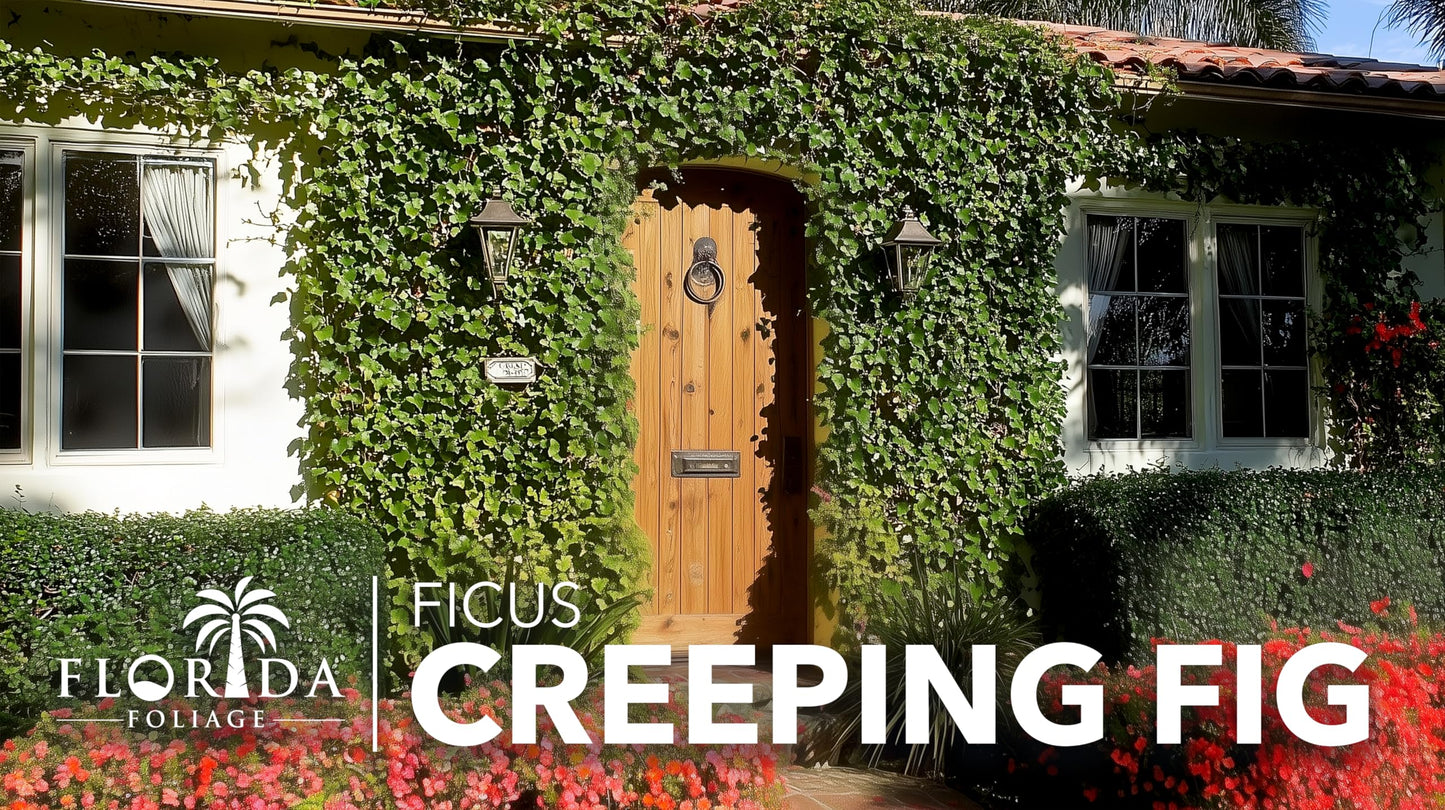 Creeping Fig Vine | 40 Live Plants | Ficus Pumila | Fast-Growing Ground Cover | Evergreen Climbing Vine for Walls & Trellises